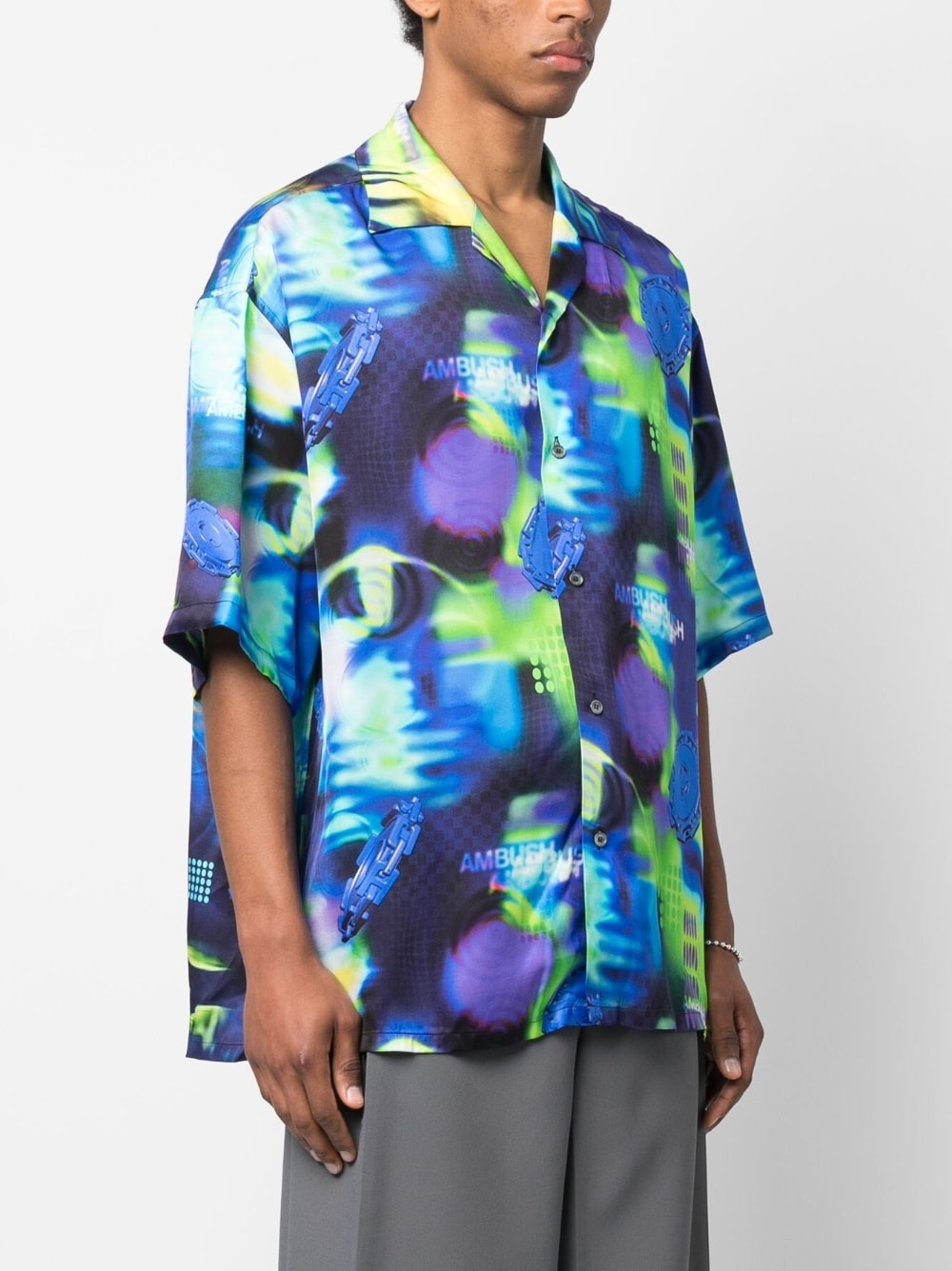 abstract-pattern short-sleeve shirt - 3