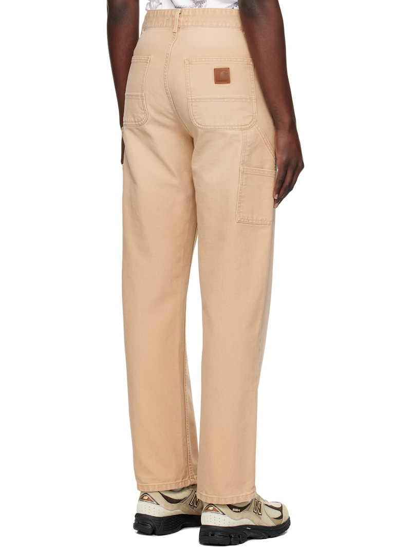 Beige Pierce Straight Trousers 3