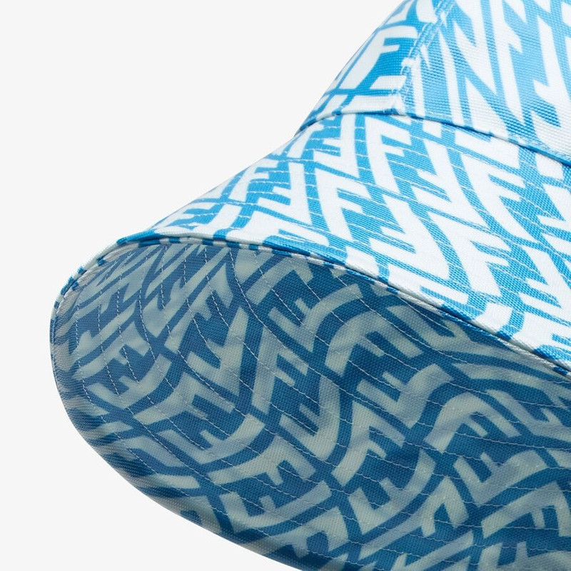 FENDI Light blue canvas hat outlook