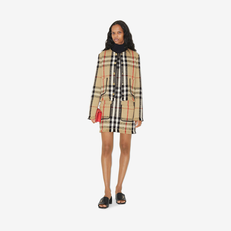 Sleeveless Check Bouclé Dress 5