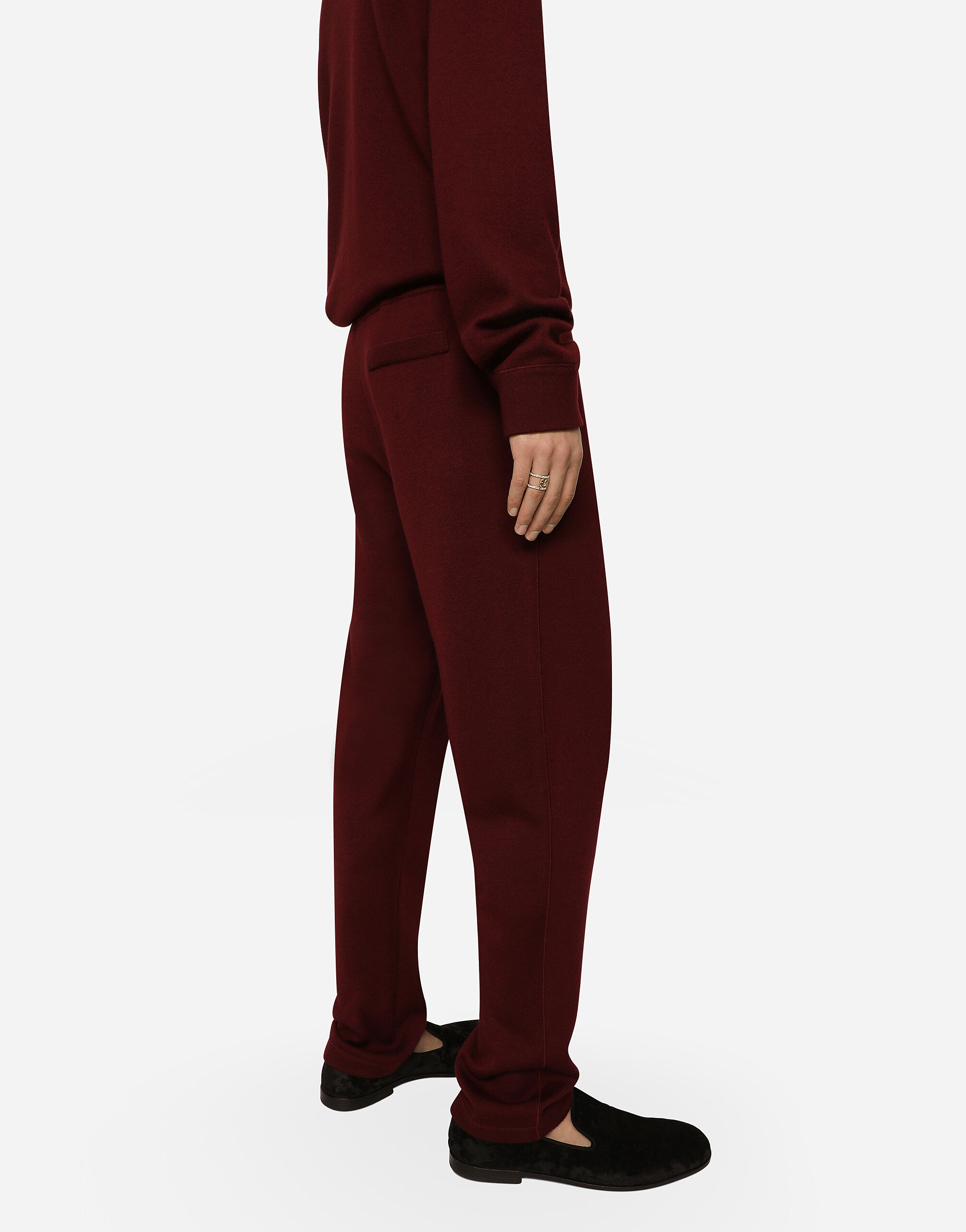 Wool and cashmere knit jogging pants - 3