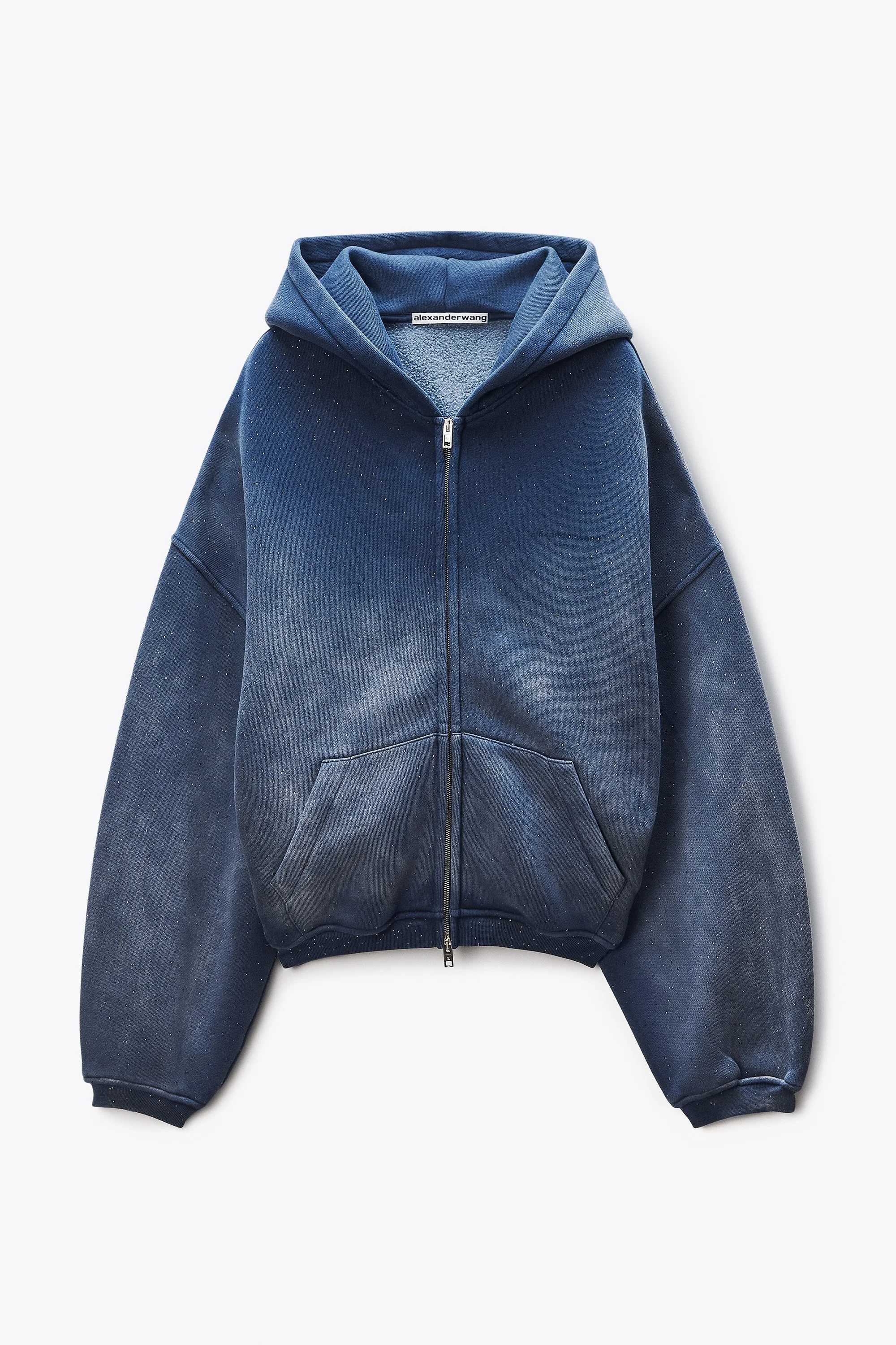 Unisex Crystal Hotifx Zip-Up Hoodie in Cotton Blend - 1
