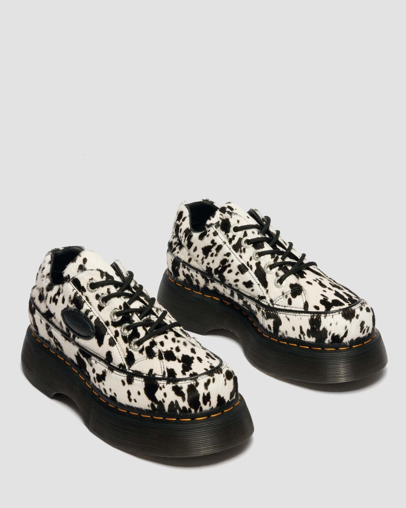 BUZZ 5-Eye Dalmatian Hair On Leather Shoes 8