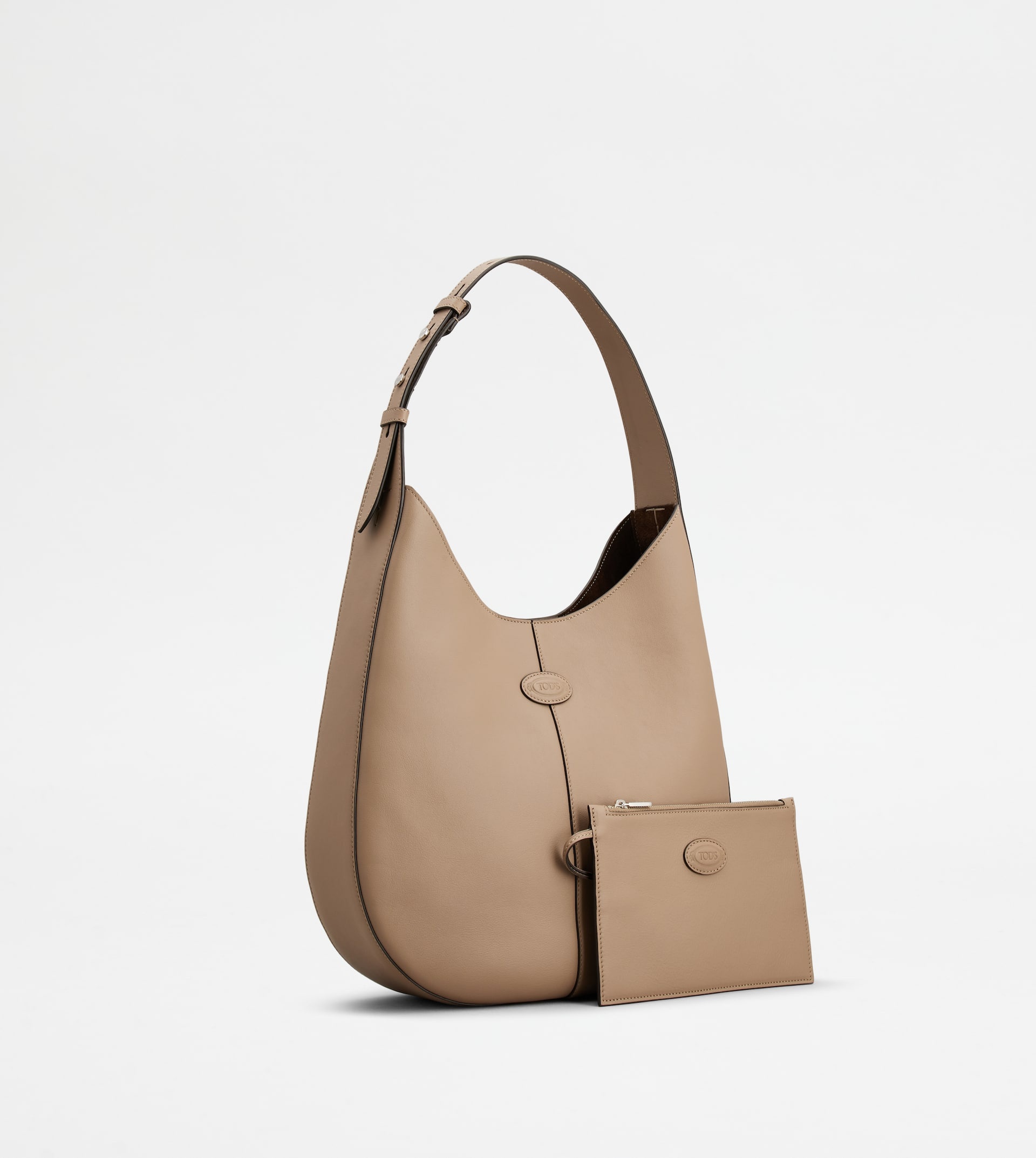 TOD'S DI BAG HOBO IN LEATHER SMALL - BEIGE - 3