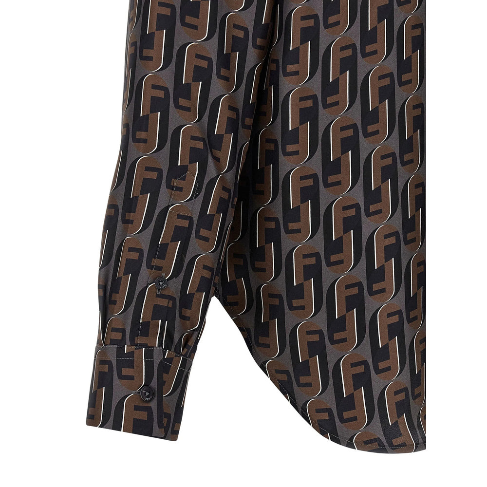 Fendi Brown Shirts Men - 4