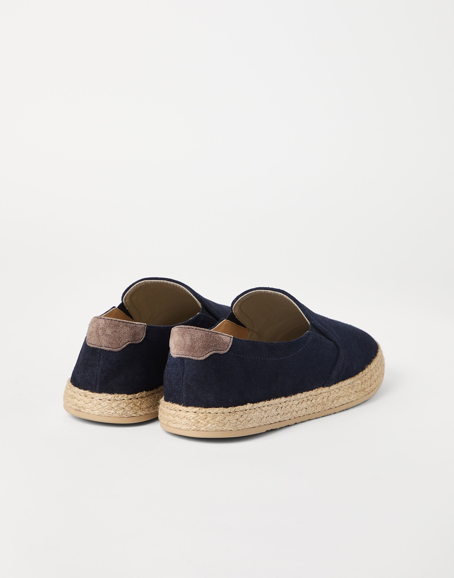 Washed suede slip-ons with rope insert - 2