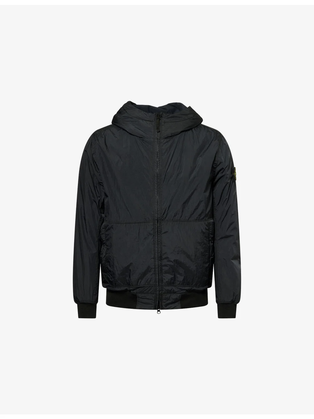 Compass-Logo Crinkle Reps Hooded Woven Jacket - 1