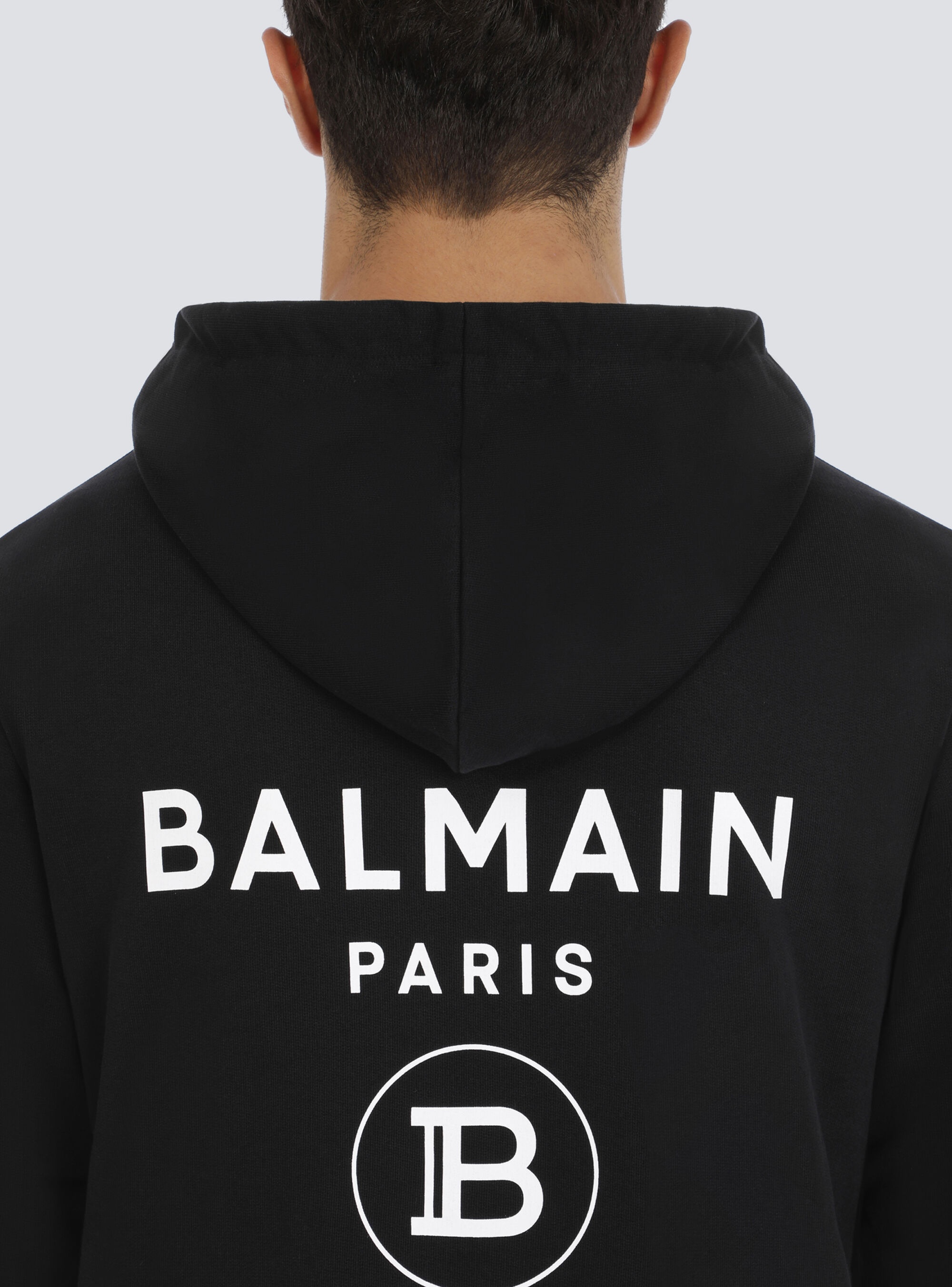 Eco-designed cotton sweatshirt with Balmain logo print - 6
