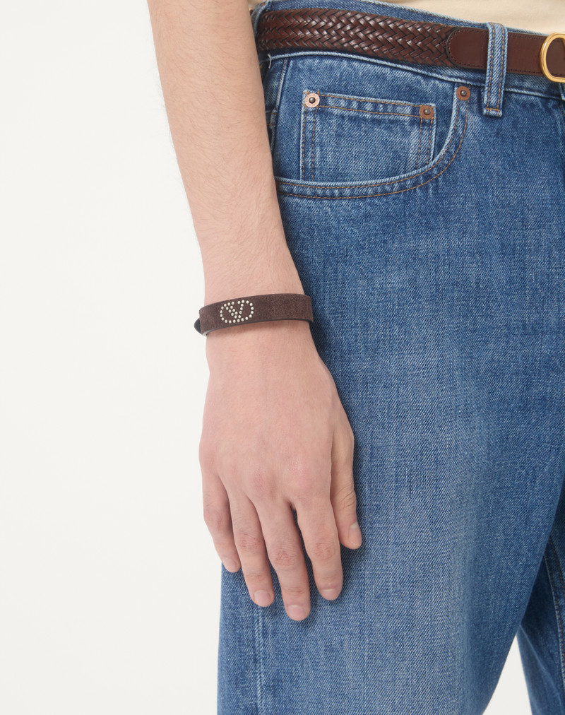Valentino VLOGO SIGNATURE BRACELET IN SUEDE AND METAL outlook