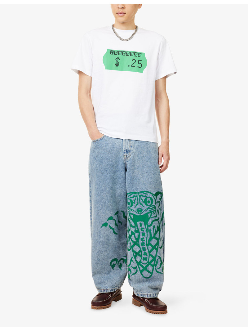 ICECREAM Triple Scoop Wide-Leg Denim Jeans outlook