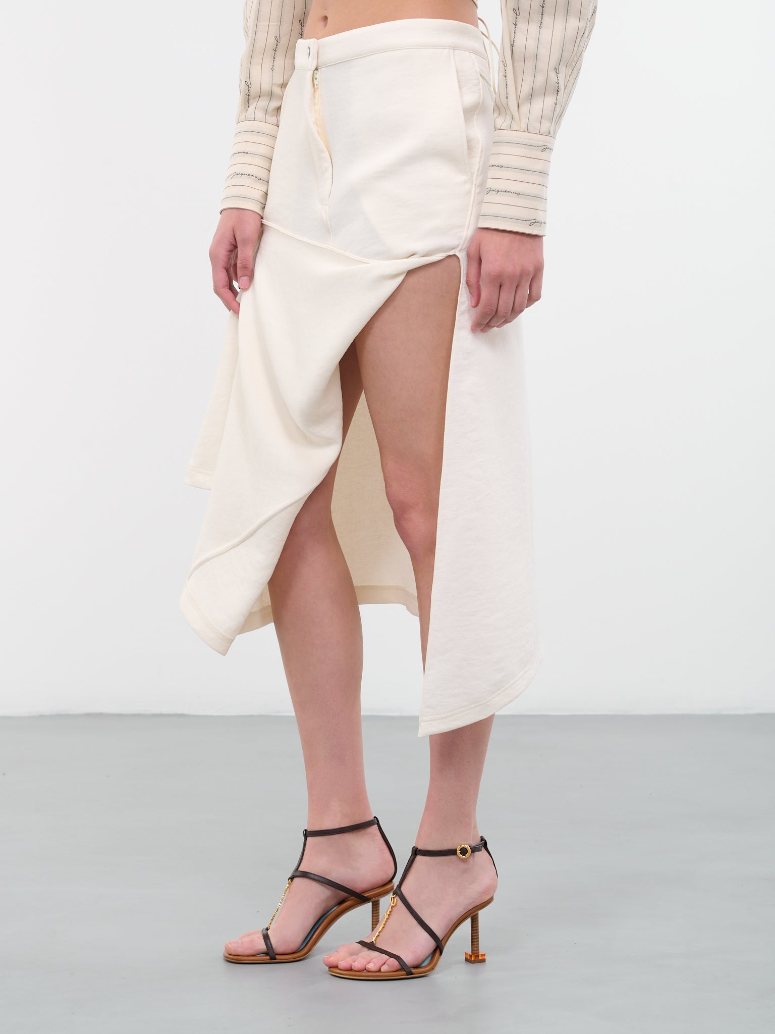 Asymmetric Draped Skirt - 2