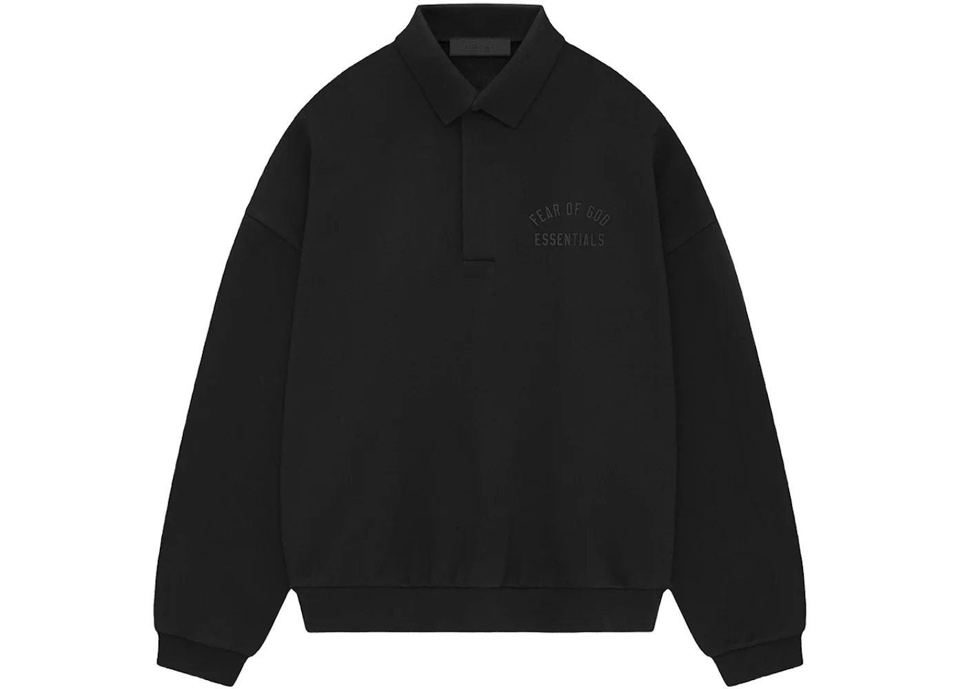 Fear of God Essentials Fleece Polo Black - 1