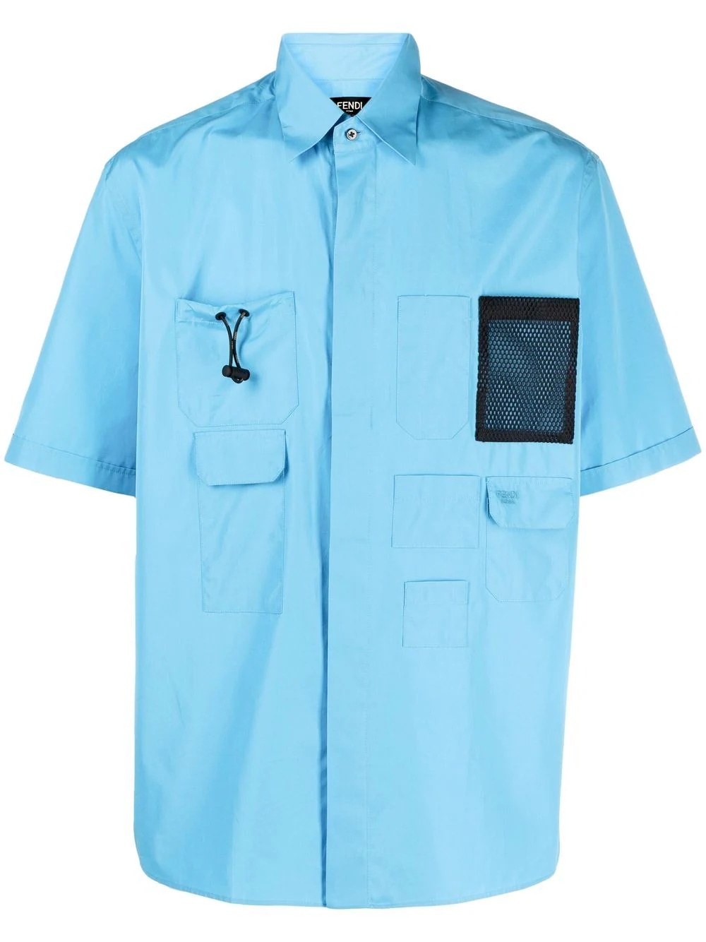 multiple-pocket short-sleeve shirt - 1