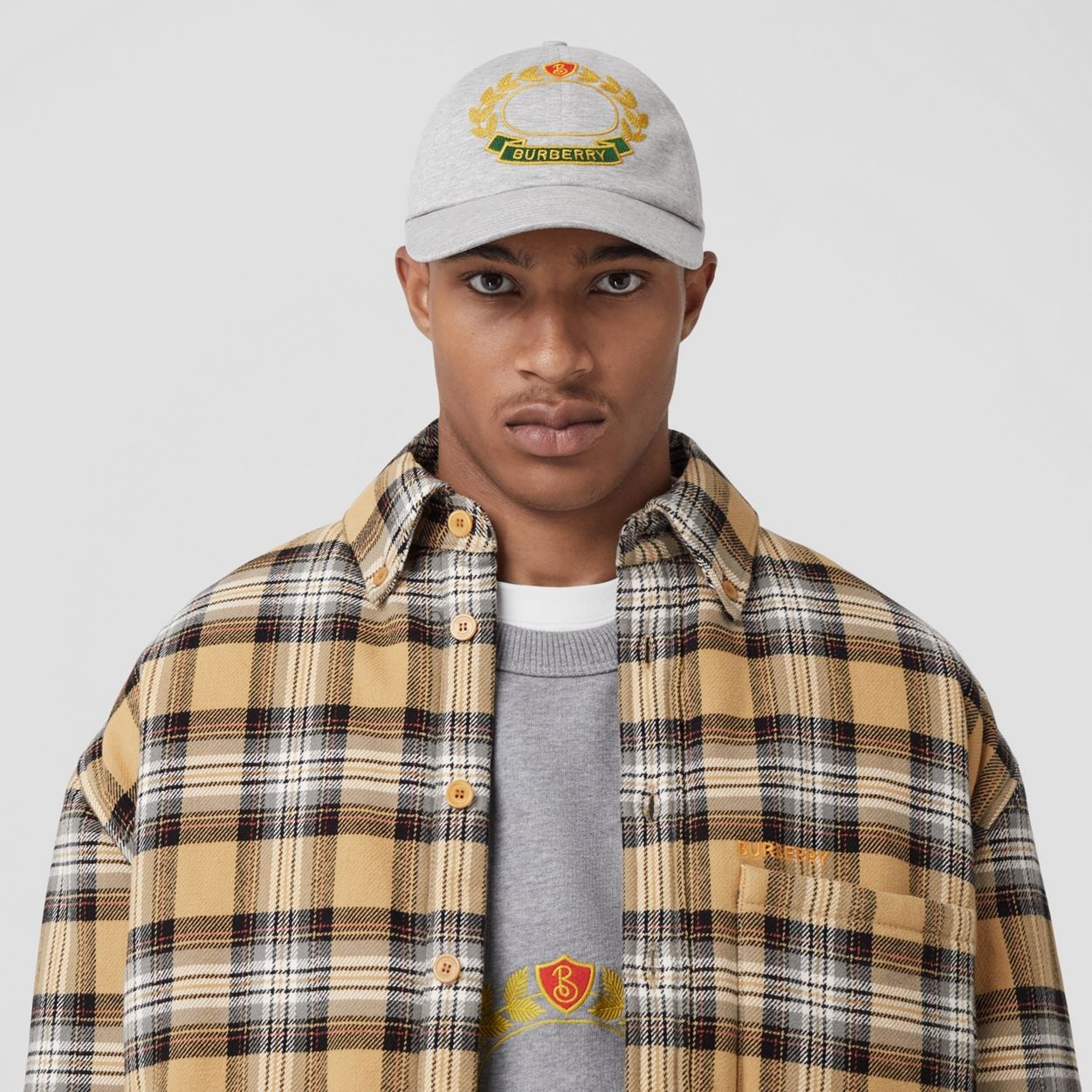 Oak Leaf Crest Cotton Jersey Baseball Cap - 3