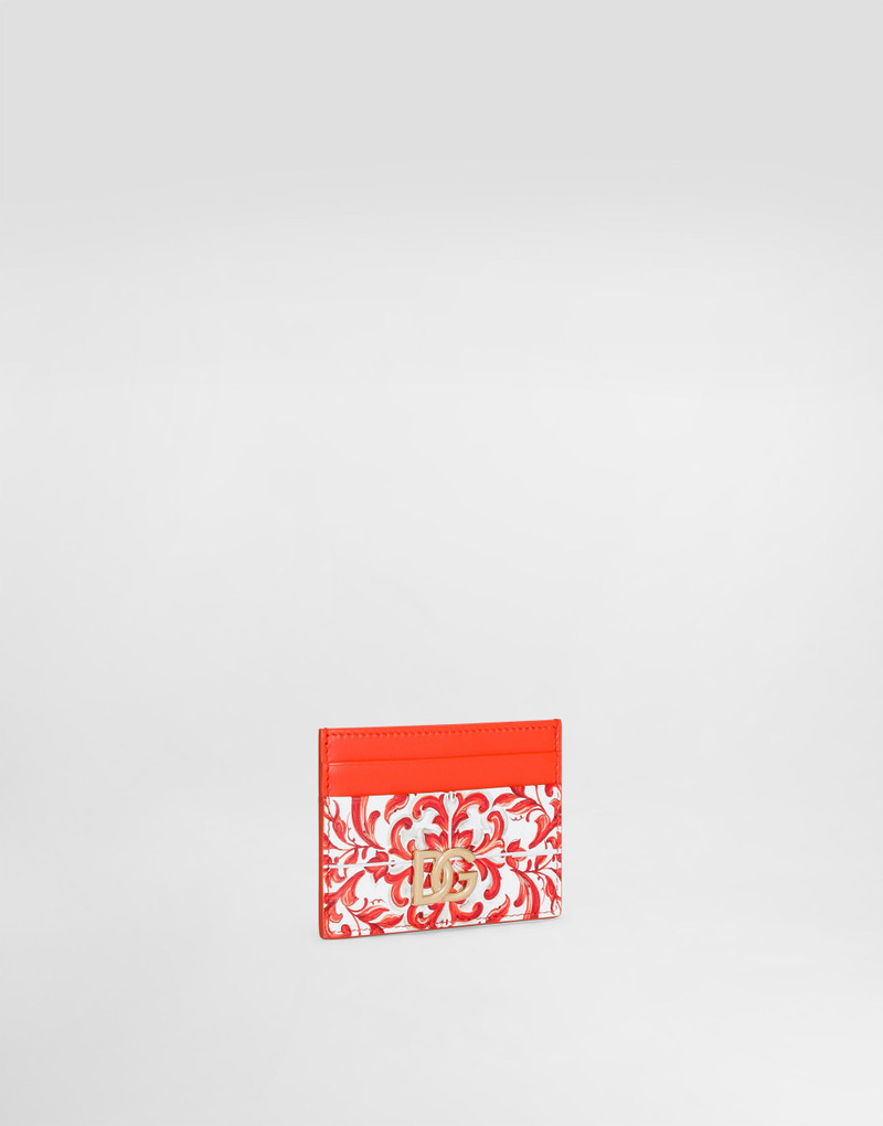 Dolce & Gabbana 3.5 card holder in majolica-print calfskin outlook