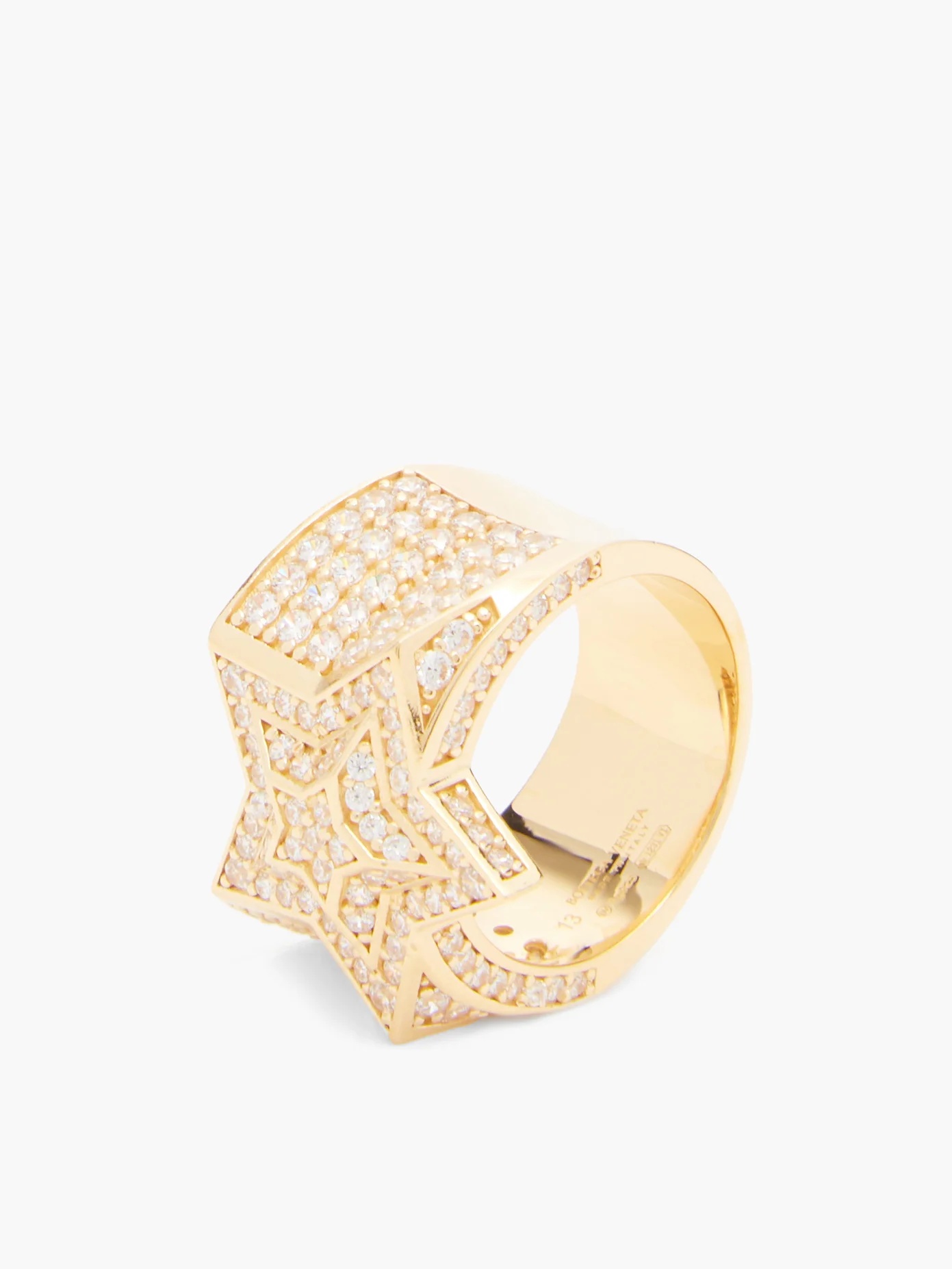 Star 18kt gold-plated sterling-silver ring - 3