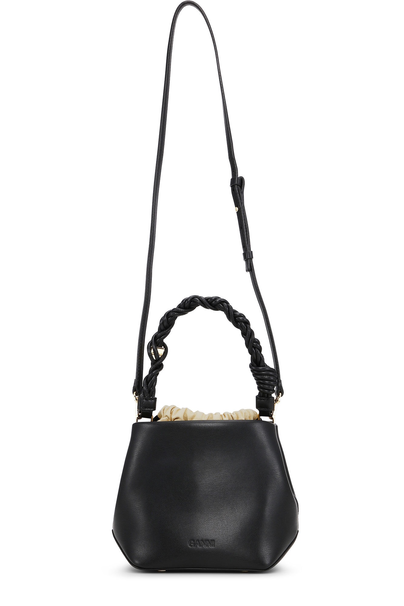 BLACK GANNI BOU BUCKET BAG - 2