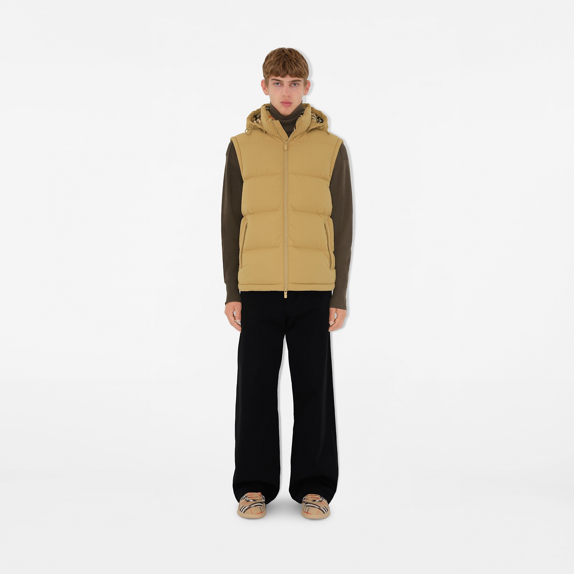 Detachable Sleeve Nylon Puffer Jacket - 6