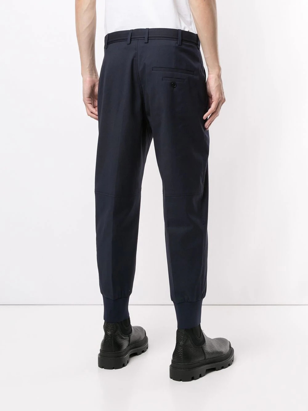 belted tapered trousers - 4