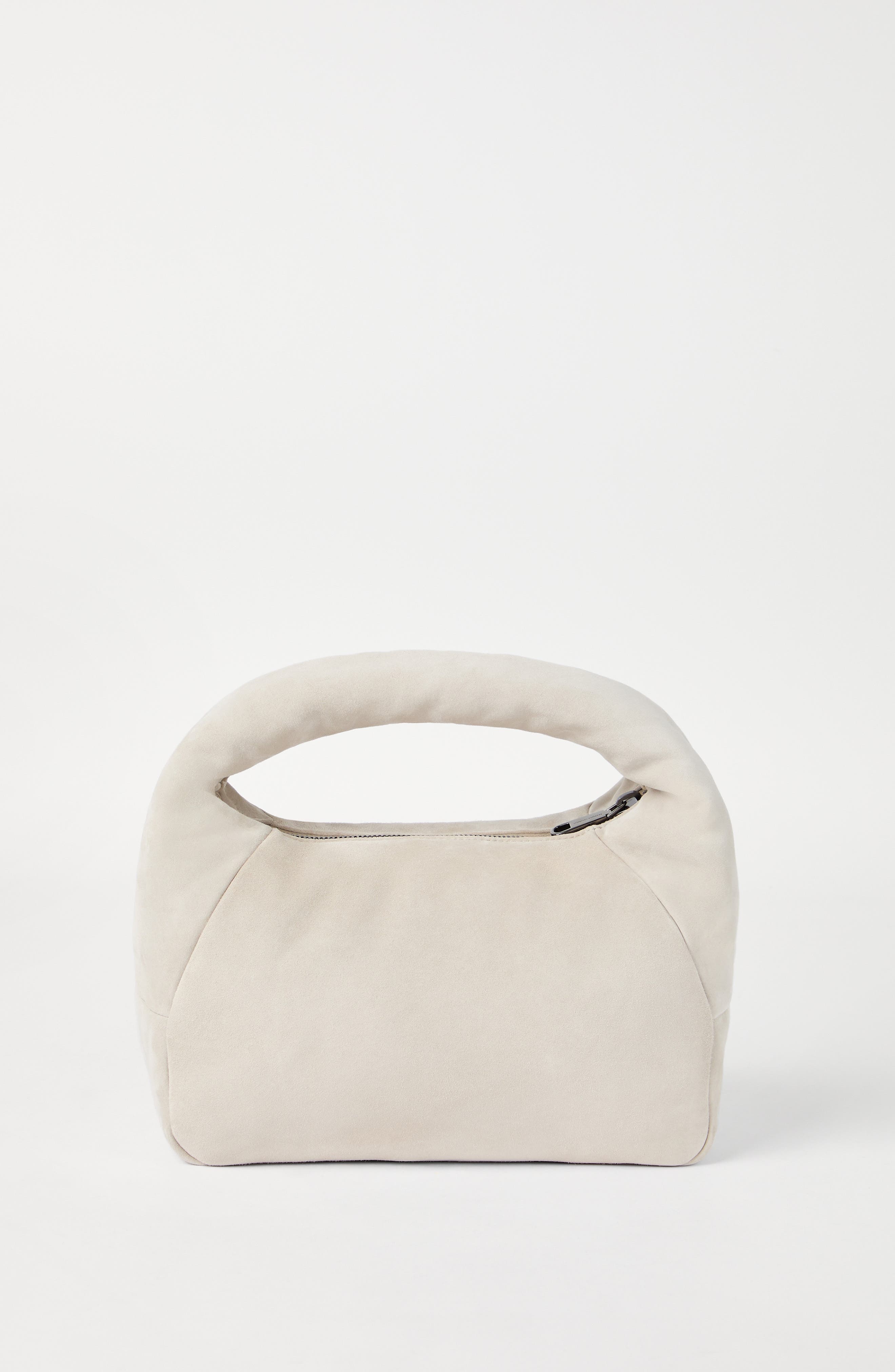 Brunello Cucinelli Small suede BC Duo Hobo bag in Ecru at Nordstrom - 3