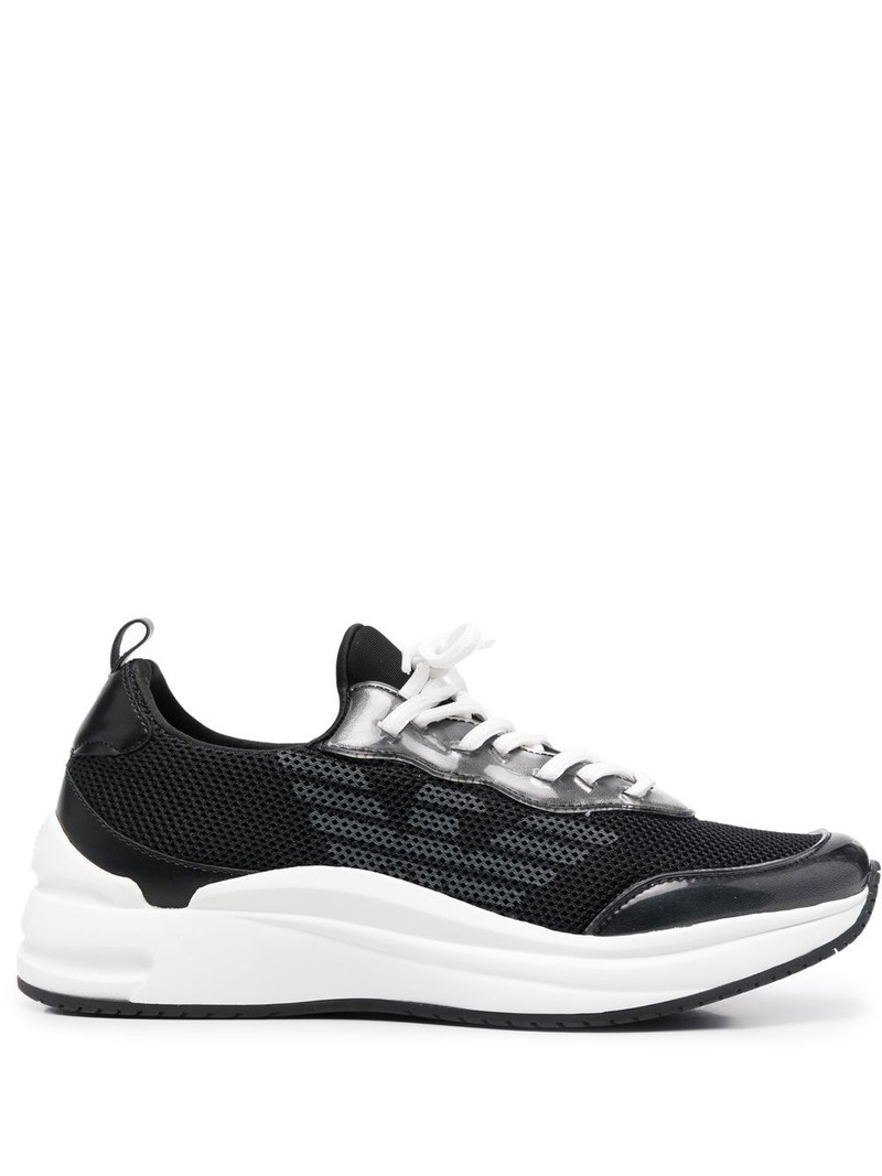 transparent-detail low-top sneakers 1