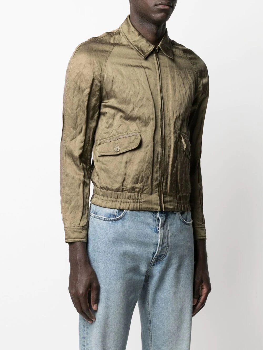 long-sleeve satin jacket - 3