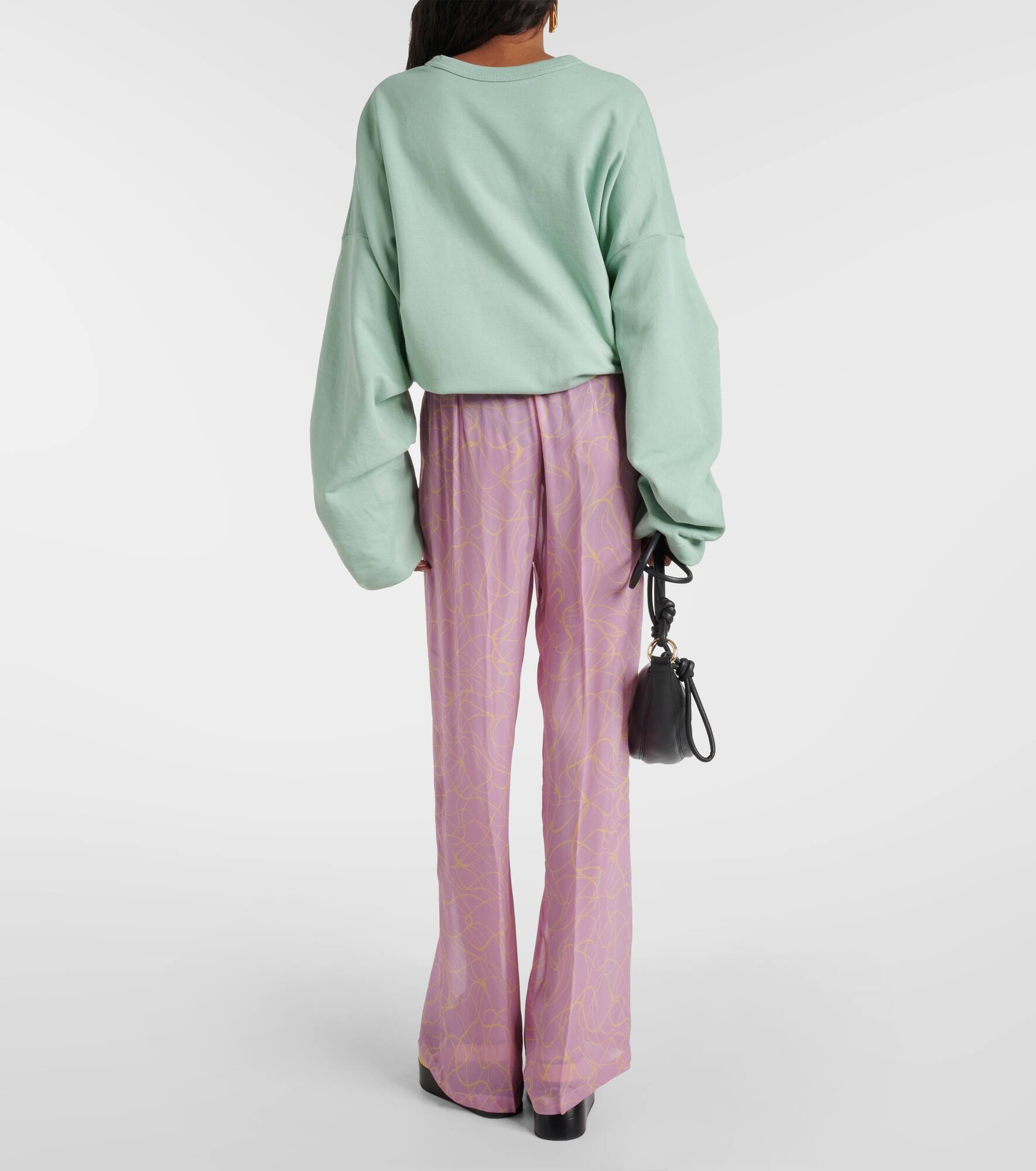 Printed wide-leg pants - 3