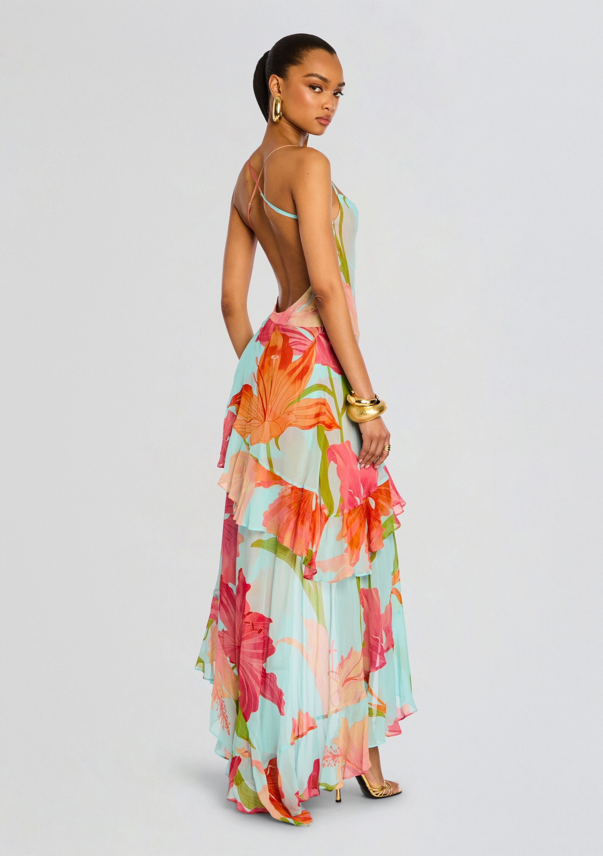 SAMARA SILK CHIFFON DRESS - 5