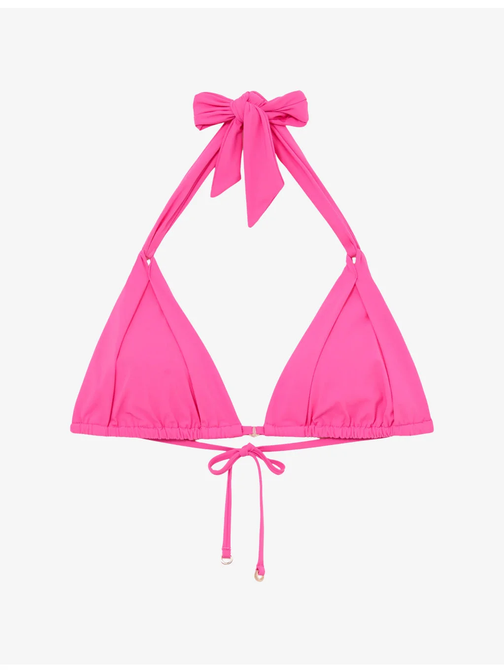 Matilda Triangle-Cup Stretch-Woven Bikini Top - 1