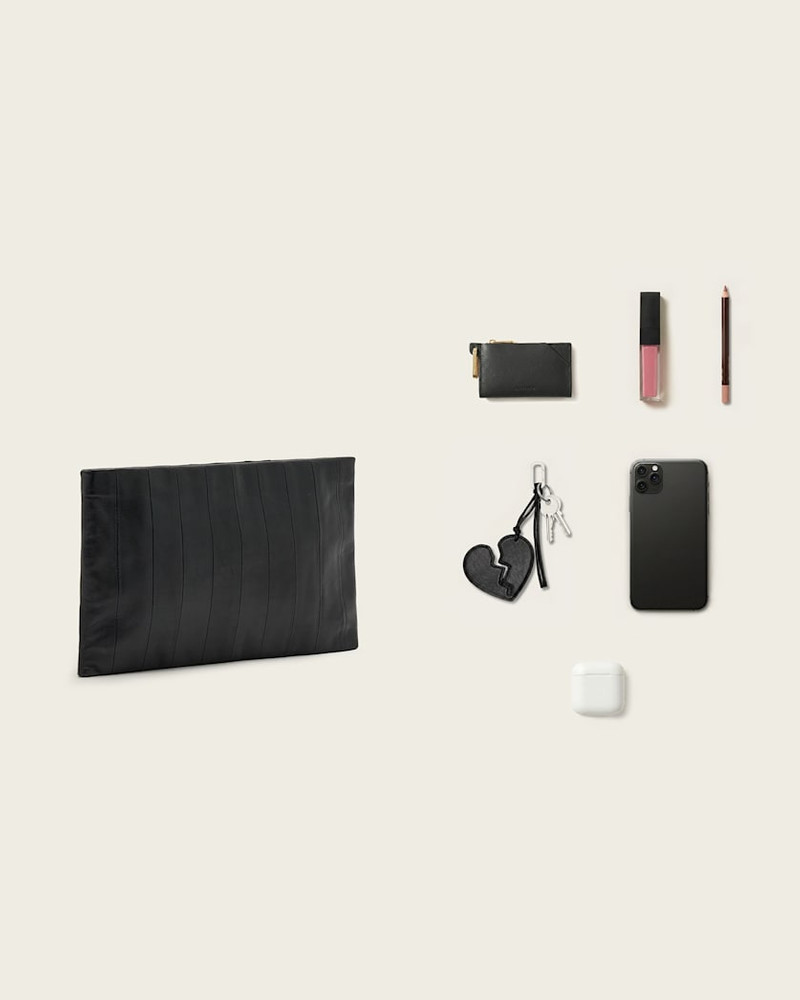 BETTINA LEATHER CLUTCH BAG 8