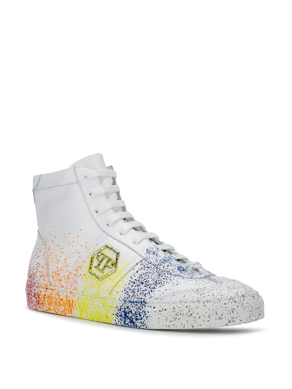 hi-top painted sneakers - 2