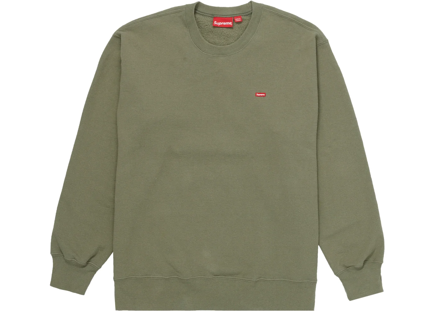 Supreme Small Box Crewneck (FW21) Light Olive - 1