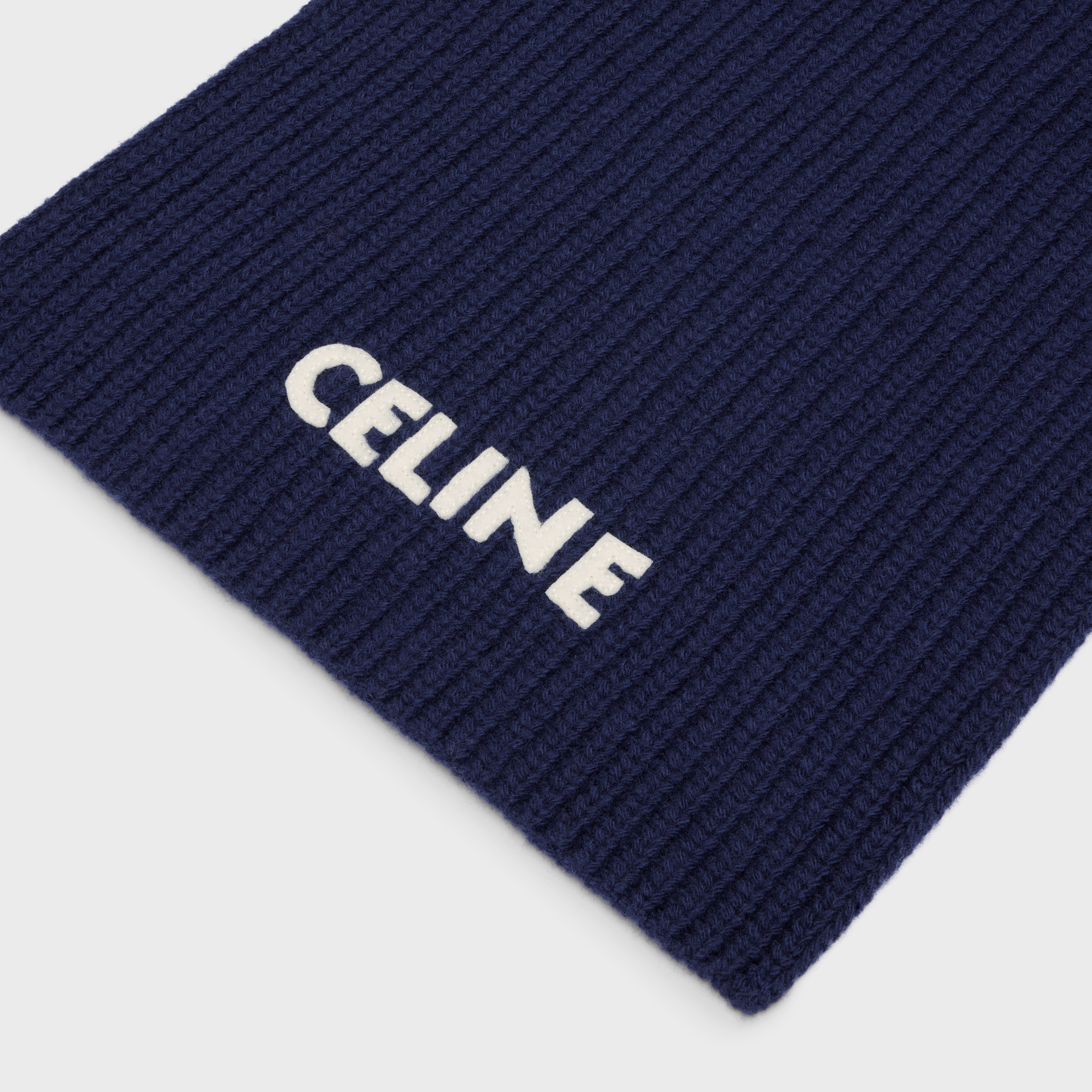 CELINE SCARF IN RIBBED WOOL - 2