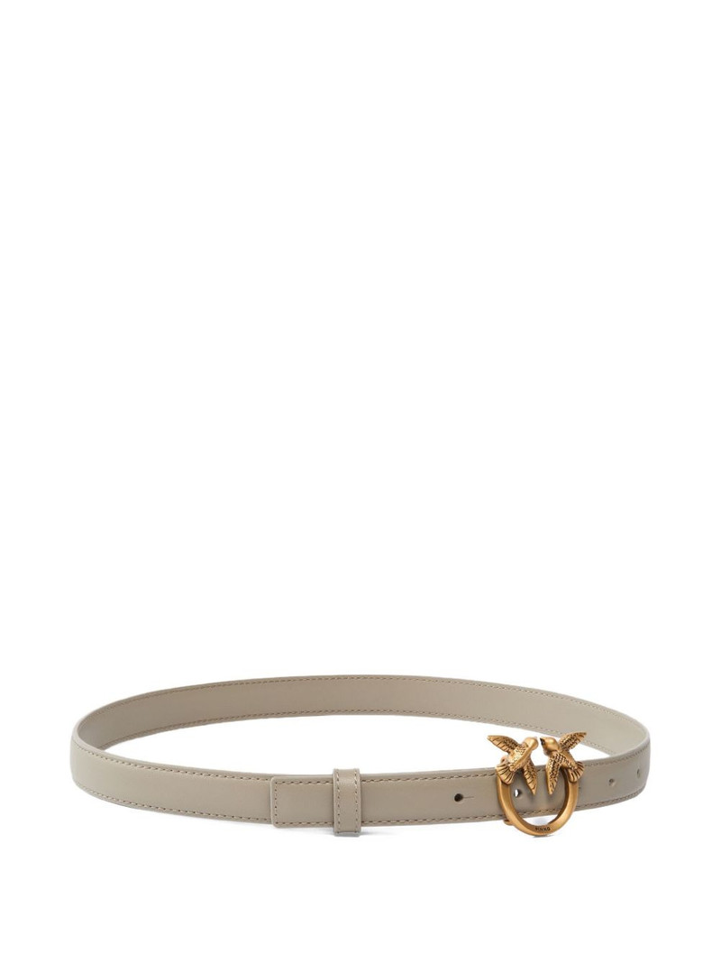 PINKO Love Birds-buckle leather belt outlook