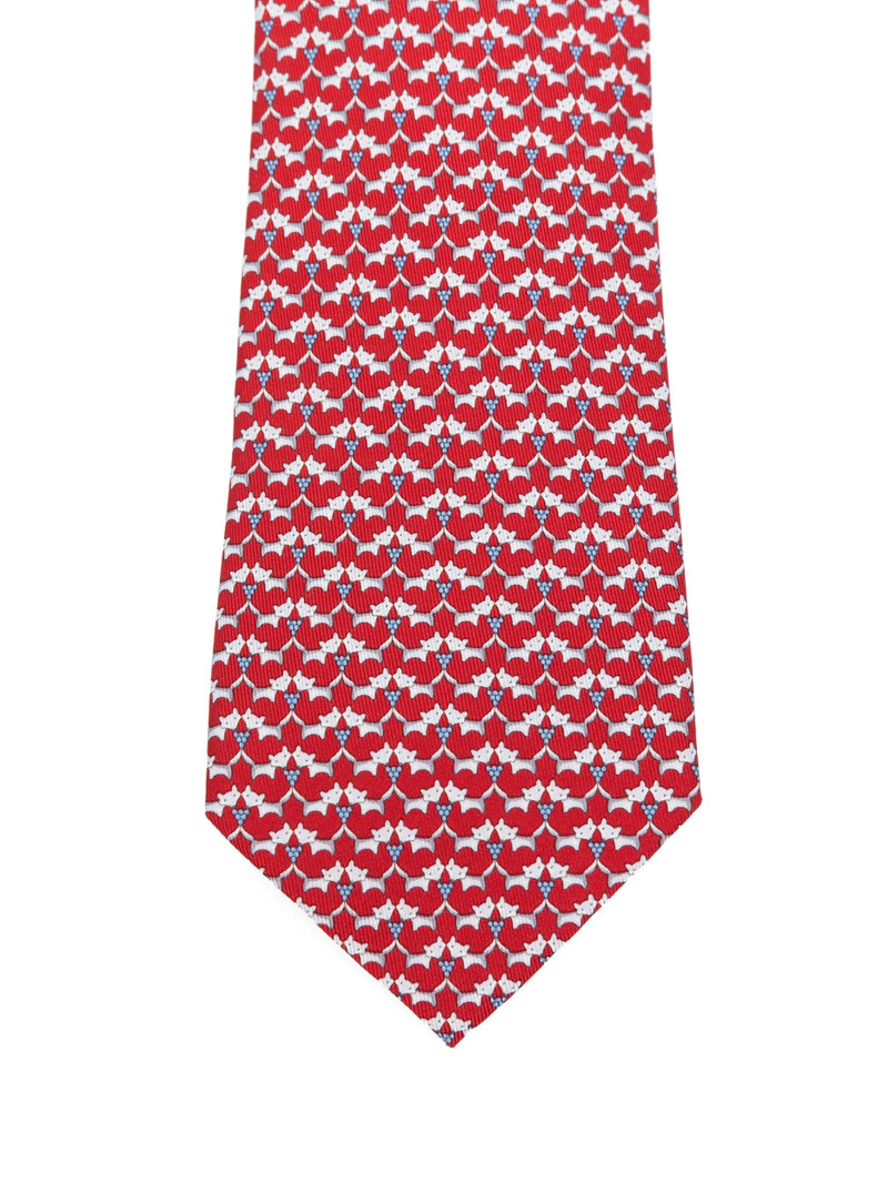 FERRAGAMO Ferragamo Fox-pattern Silk Tie outlook