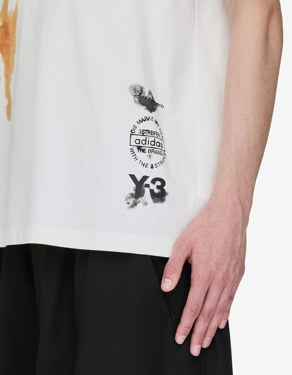 Y-3 White AOP Short Sleeve T-Shirt - 3