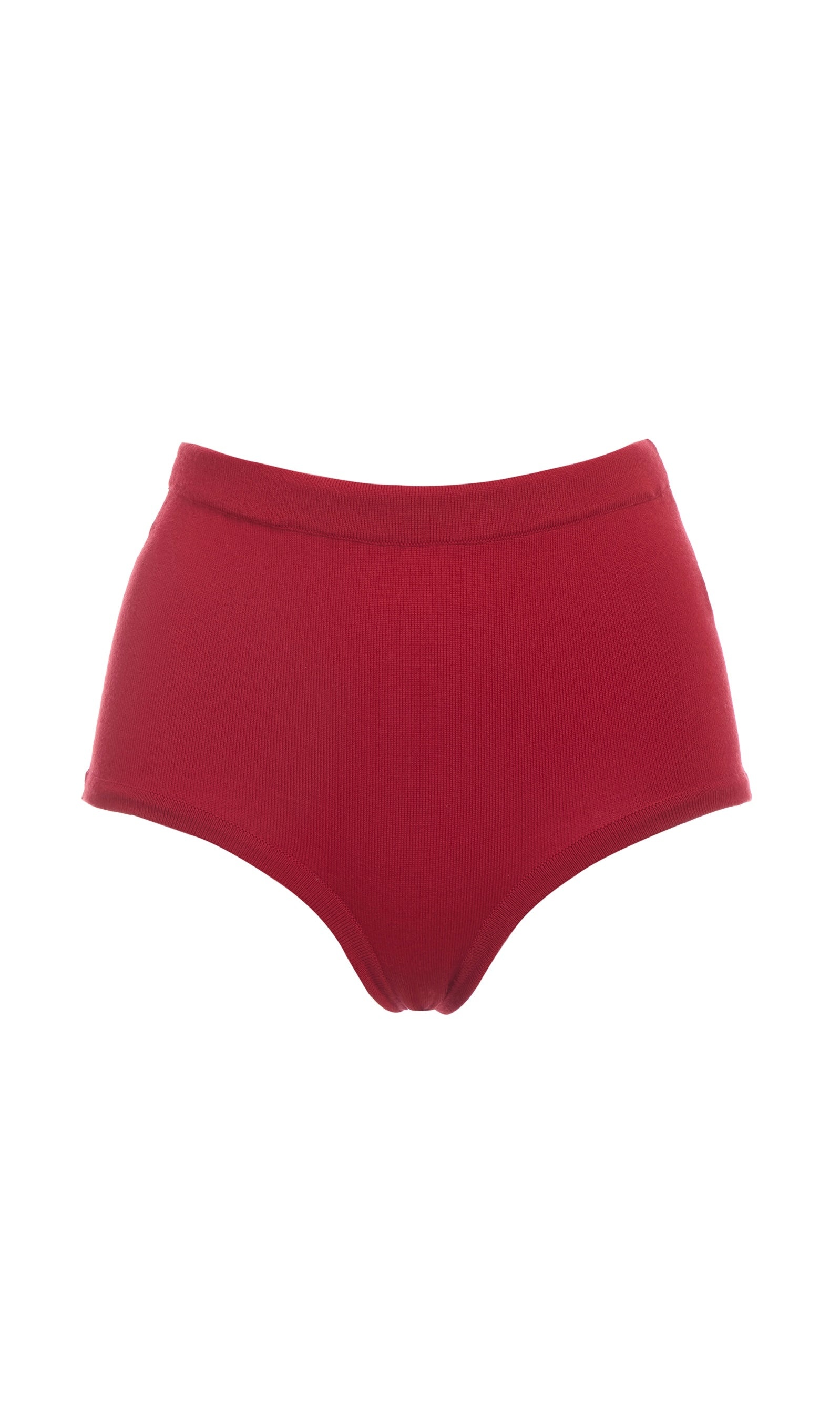 Carmen Knit Short in Red Merino Wool - 1