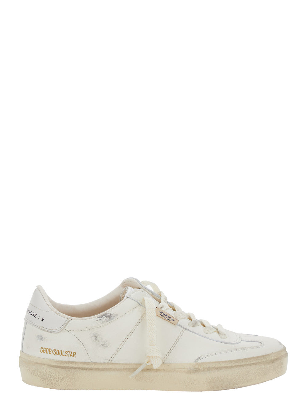 Golden Goose Women 'Soulstar' White Low Top Sneakers With Logo Patch On The Tongue And Logo Letterin - 1