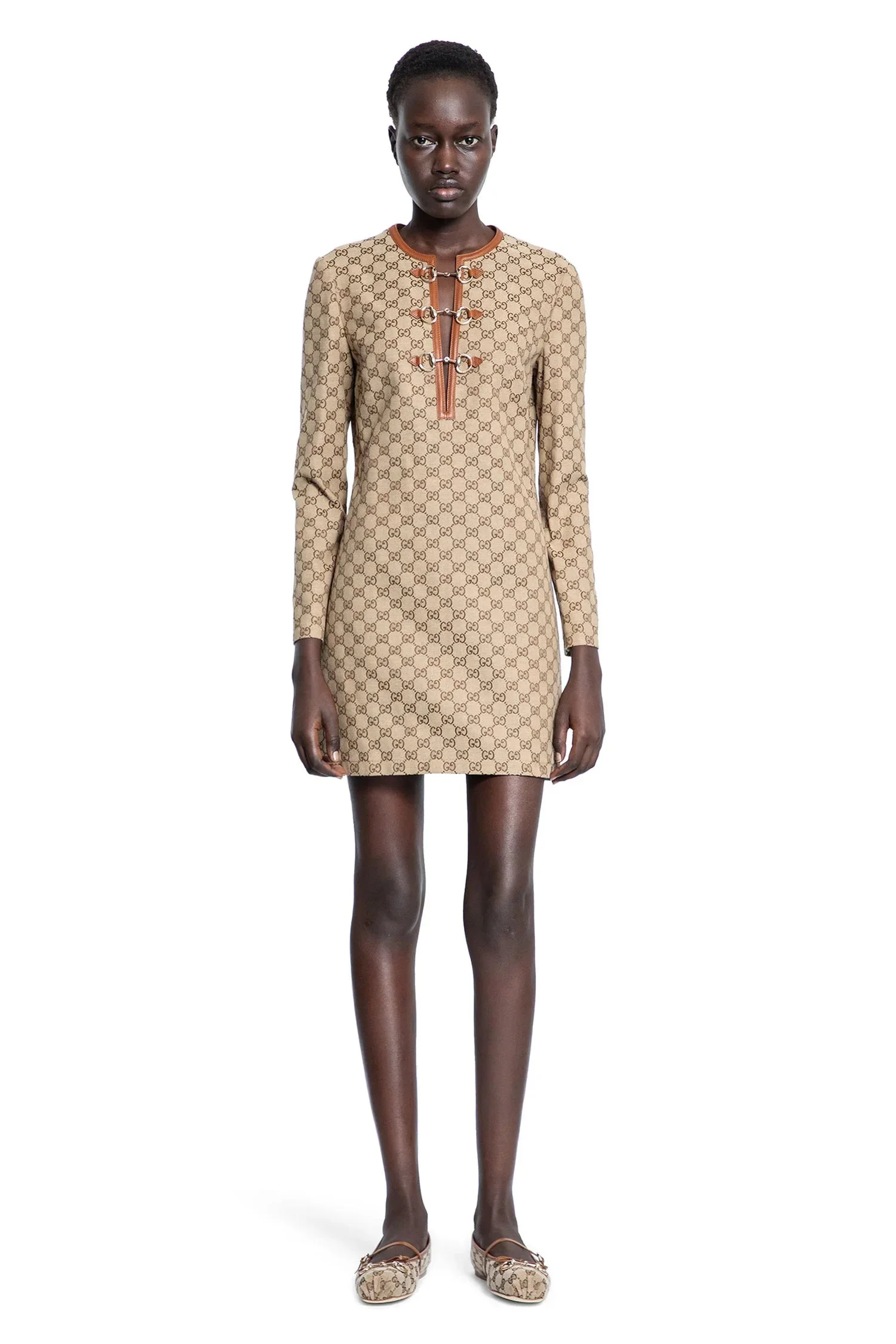 Gg-Canvas-Horsebit-Mini-Dress - 1