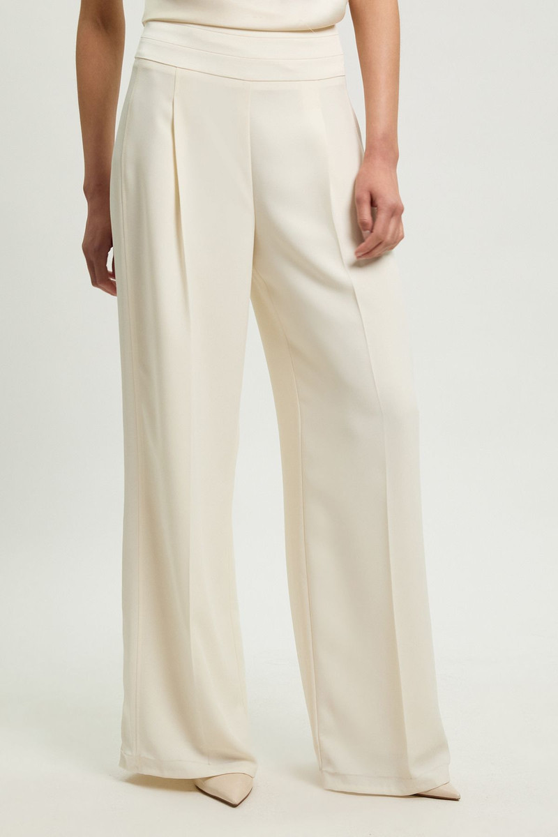 KAREN MILLEN Petite Satin Back Crepe Tailored Wide Leg Trouser outlook