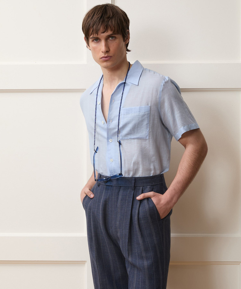TODD SNYDER Cotton Voile Capri Shirt outlook