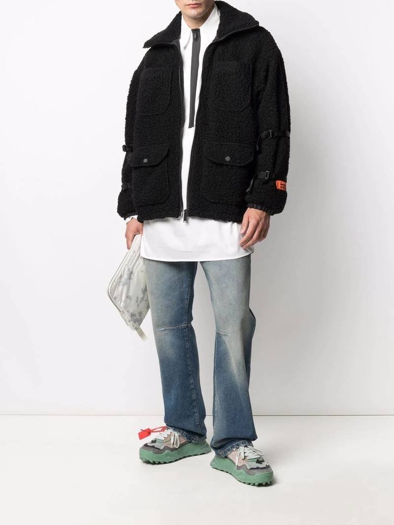 Heron Preston zip-fastening fleece jacket outlook