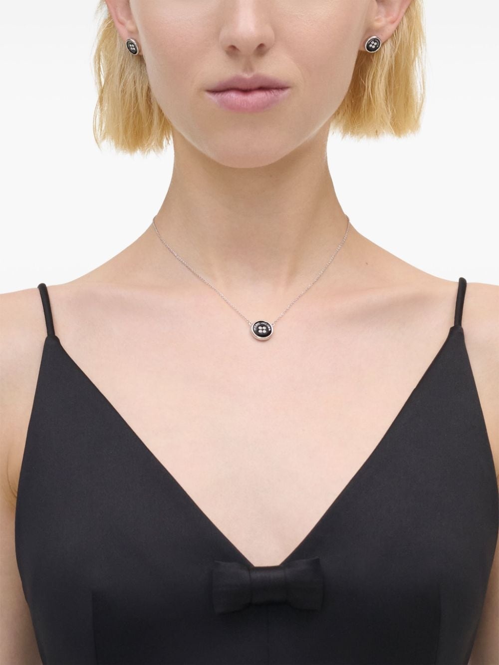 logo-plaque pendant necklace - 5