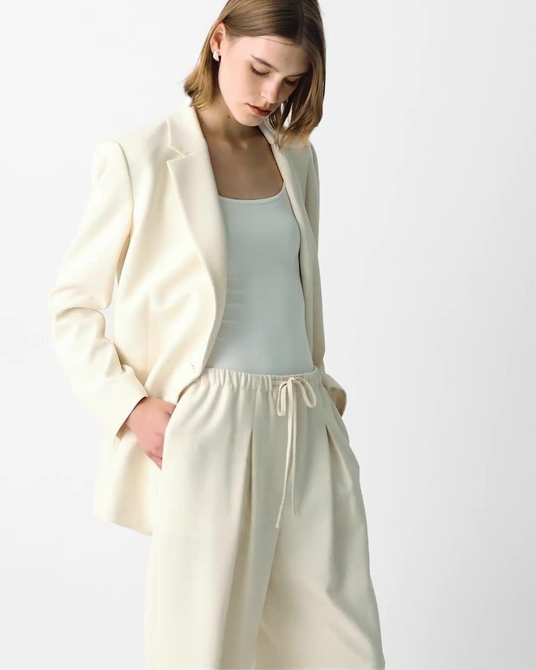 Relaxed Double-Breasted Blazer in Admiral Crepe - 8
