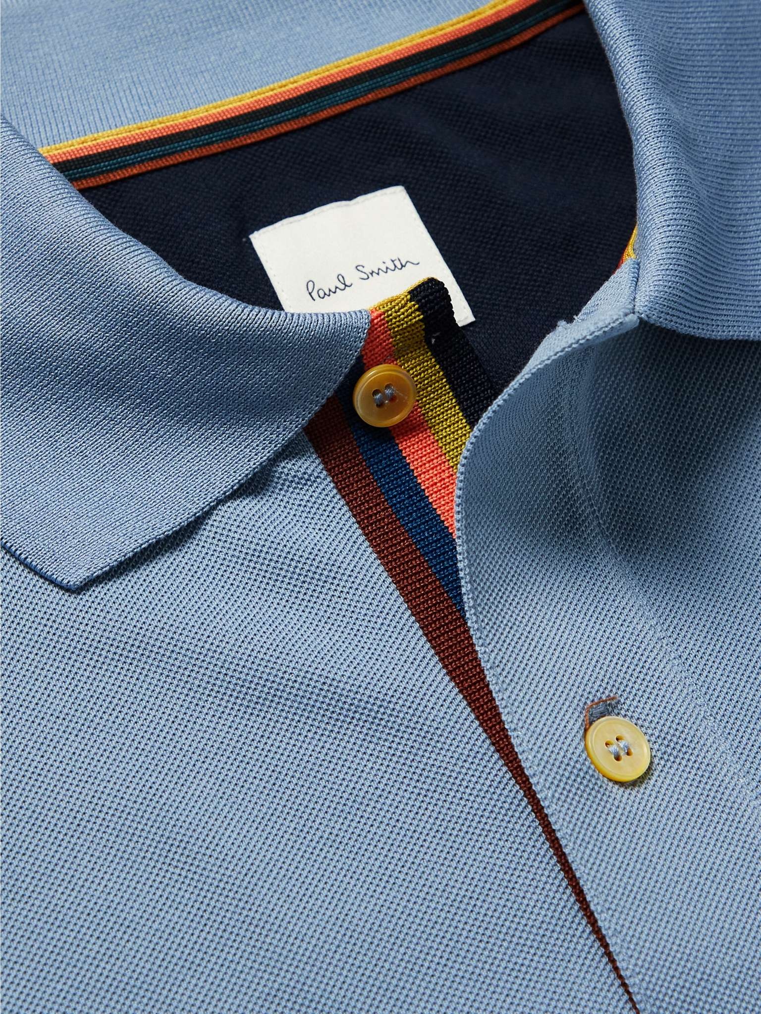 Slim-Fit Cotton-Piqué Polo Shirt - 5