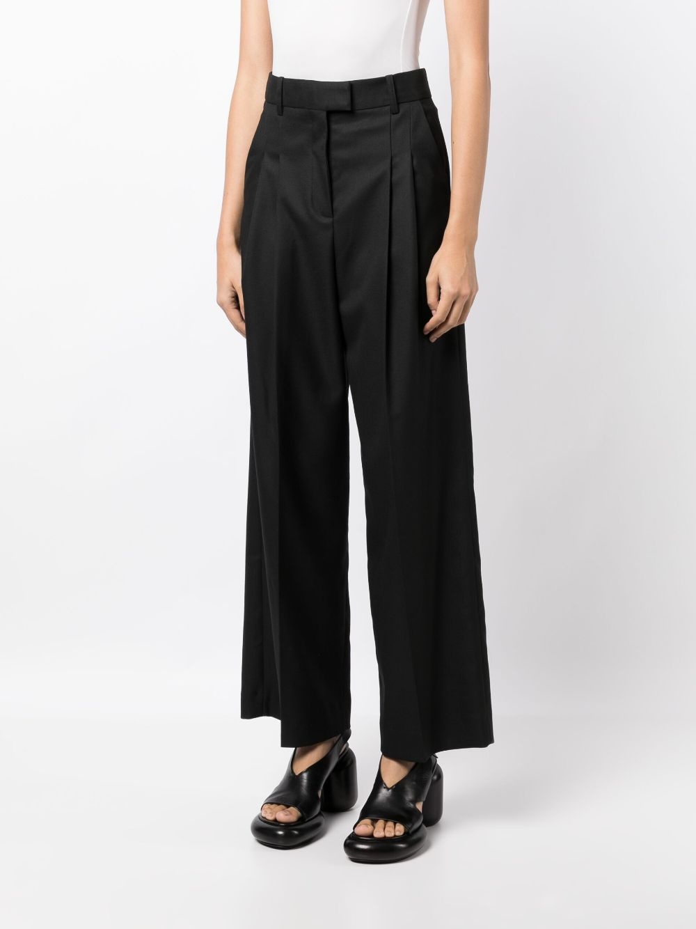 high-waist straight-leg trousers - 5