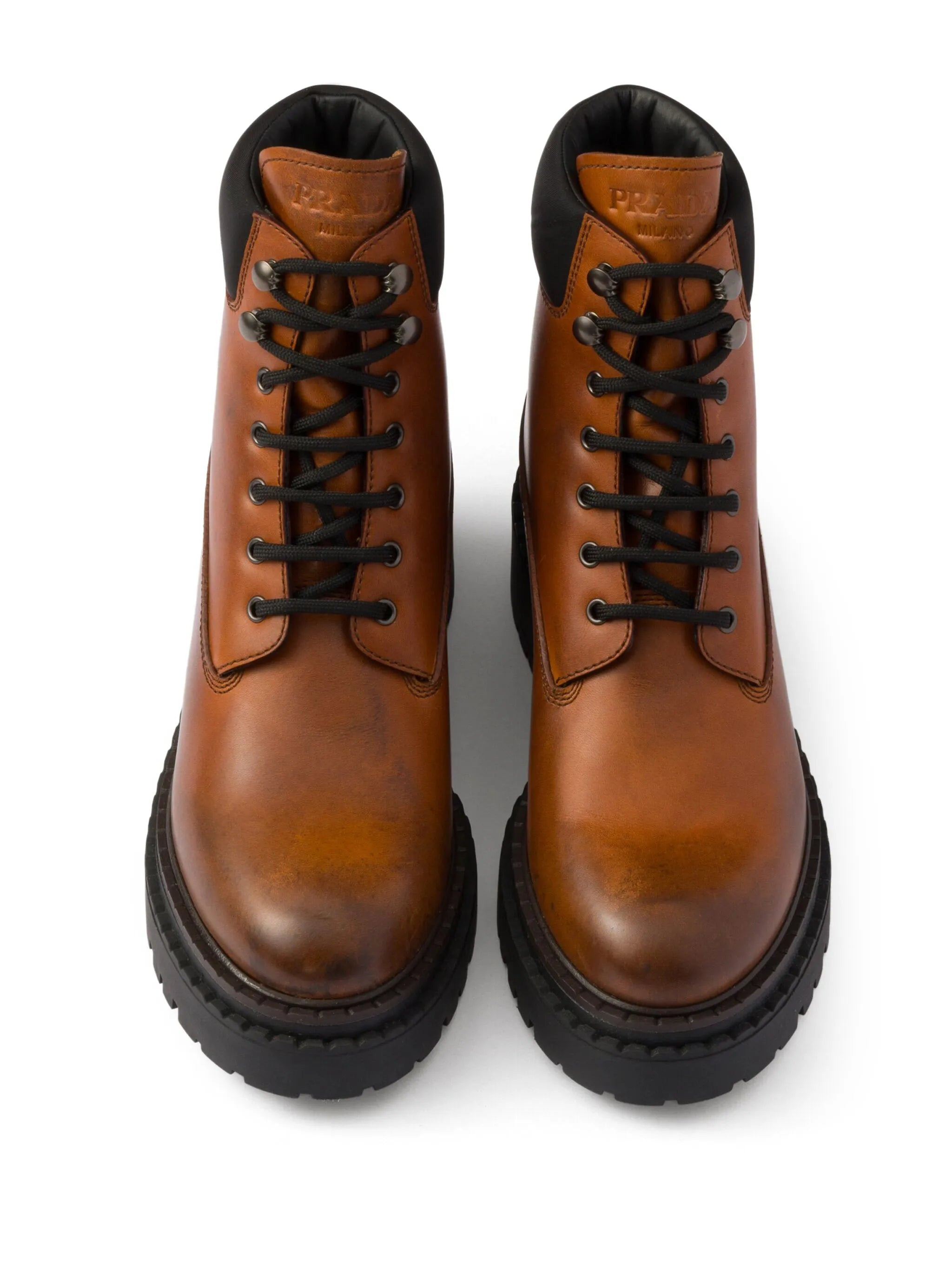 leather combat booties - 3