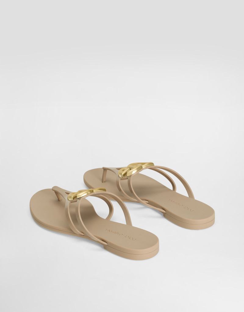 Dolce & Gabbana Rubber beachwear slides with logo outlook