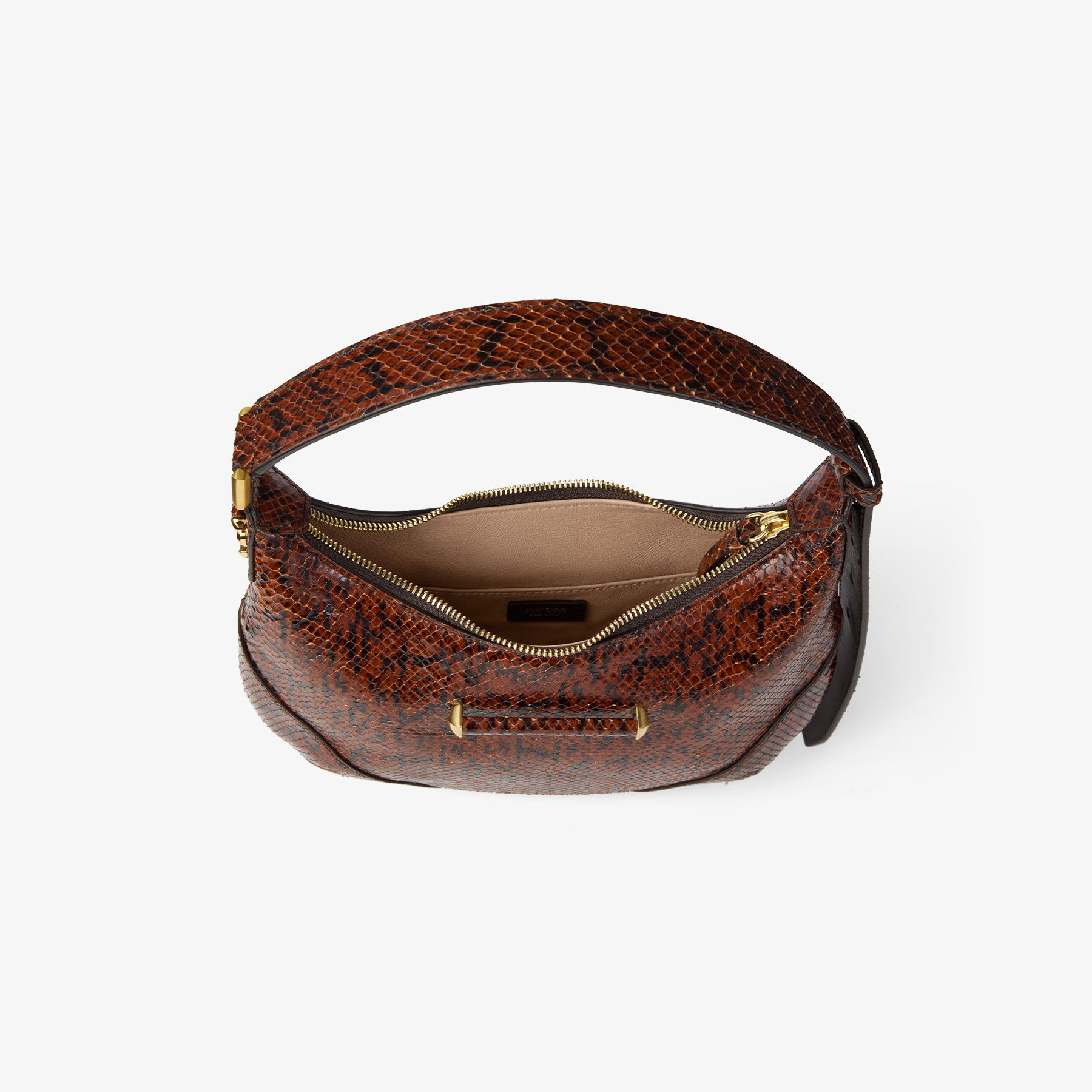 Bar Hobo S
Cognac Kigali Snake Printed Leather Shoulder Bag - 5