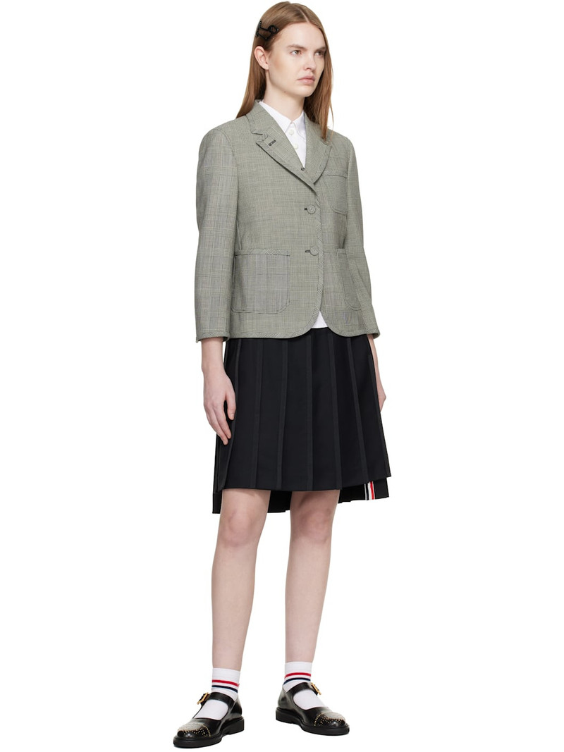 Thom Browne Black & White Funmix Fresco Cropped Sportcoat outlook